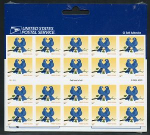 UNITED STATES SCOTT #3976a  LOVE TRUE BLUE COMPLETE  BOOKLET  MINT NH