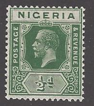 Nigeria #18 mint single die II, King George V, issued 1921