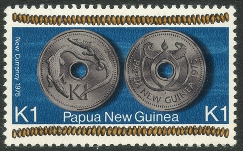 PAPUA NEW GUINEA Sc#414 1975 1K Currency ChangeOG Mint NH