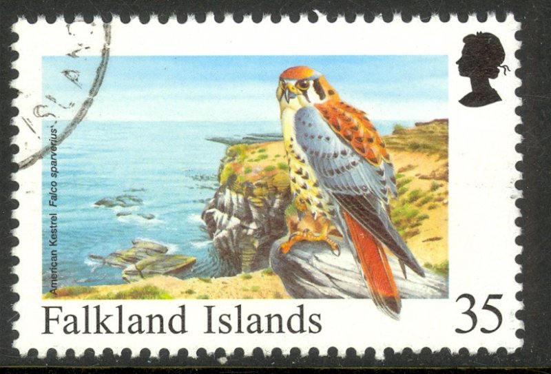 FALKLAND ISLANDS 1998 35p KESTREL Birds Issue Sc 704 VFU