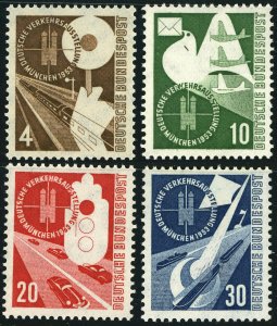 Germany #698-701 Transport & Communication Exhibit 1953 Postage Stamps Mint NH