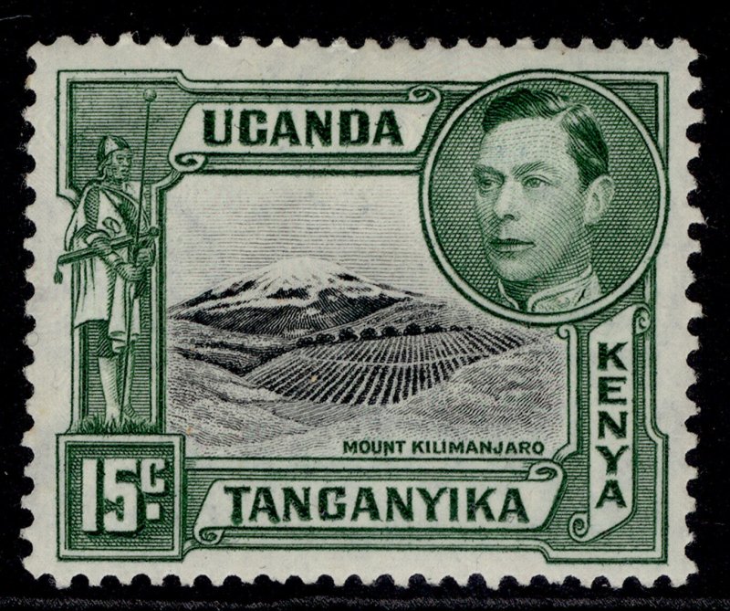 KENYA UGANDA TANGANYIKA GVI SG138, 15c black & green, M MINT. 