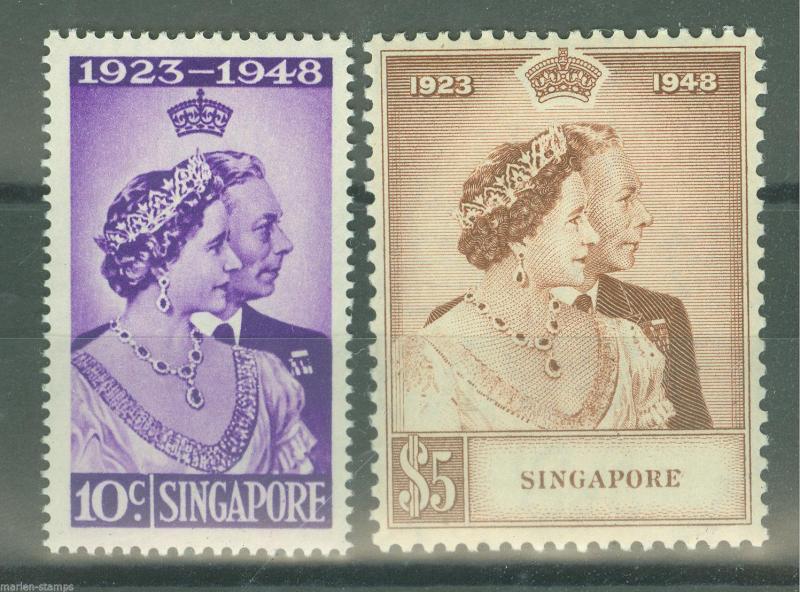 SINGAPORE SCOTT#21/22  MINT NH FULL ORIGINAL GUM