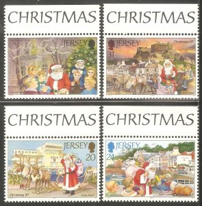 JERSEY GB Sc# 818 - 821 MNH FVF Set4 Christmas 1997