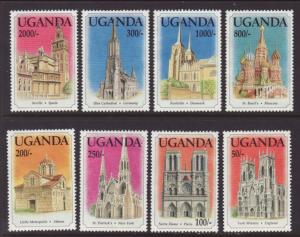 Uganda 1155-1162 Churches MNH VF