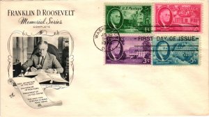 #930-933 Franklin D. Roosevelt FDR COMBO - Artcraft Cachet DH