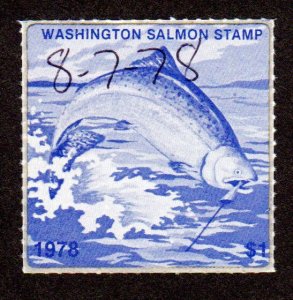 Washington Fishing License, used, # WAS-1. 1978 Lot 230738