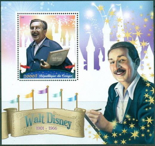 Walt Disney Cartoons Cinema Disneyland Fairytales Congo MNH stamp set