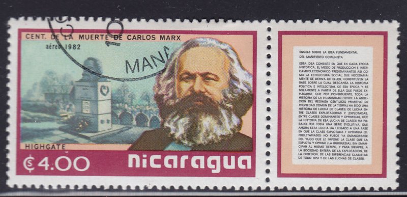 Nicaragua C1026 Karl Marx Monument, Highgate London 1982