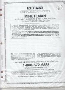 Scott Minuteman Supplement # 38 IssuesThrough 2006