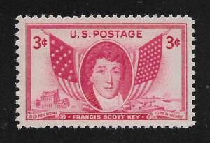 SC# 962 - (3c) - Francis Scott Key - MNH Single
