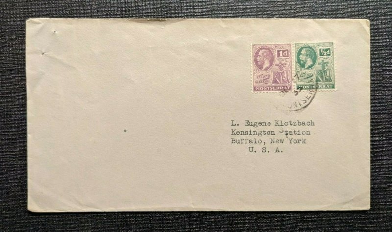 1935 Montserrat Cover to Buffalo New York USA