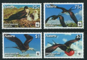 Nauru 2008 Sc 589-592 WWF Bird Frigatebirds CV $8.25