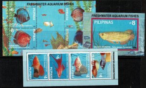 Philippines #2182-4 MNH cpl fish 3 SS