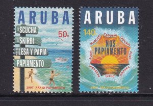 Aruba   #142-143   MNH  1997  Papiamento