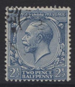 Great Britain -Scott 163 - KGV Head -1912- FU -Wmk 33- Ultramarine-2.1/2p Stamp