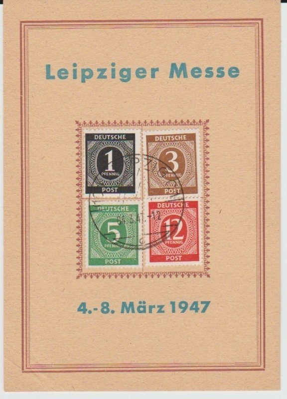 Mi:   Kontrolrat on card   used   1947