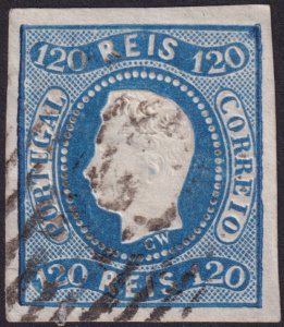 Portugal 1866 #24 fvf u 120r Blue