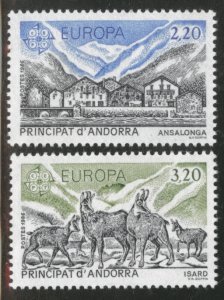 French Andorre Andorra Scott 344-345 MNH** Europa 1986 set