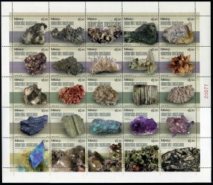 Mexico 2474 ay sheet, MNH. Minerals, 2005.