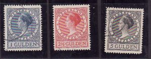 Netherlands-Sc#161-3- id7-used set- Queen-1925-30-