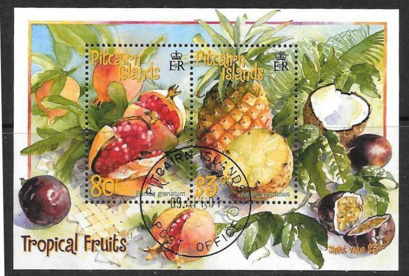 PITCAIRN ISLANDS SGMS595 2001 FRUITS FINE USED