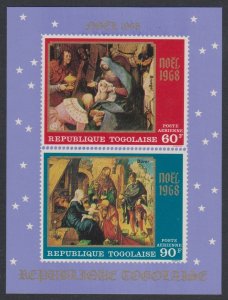 Togo Christmas Paintings MS 1968 MNH SC#C101a SG#MS627