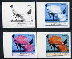 Equatorial Guinea 1976 Roses EK1 (Cheerio) set of 4 imper...