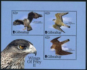 Gibraltar 851-853, 853c, 853d, MNH. Wings of Prey 2000. Fighter Planes, Raptors.