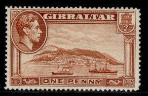 GIBRALTAR GVI SG122, 1d yellow/brown, M MINT. Cat £30. PERF 14