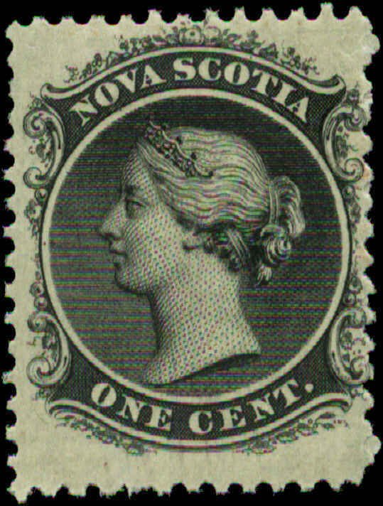 Canada, Nova Scotia  Scott #8 SG #9 Mint Hinged Yellow Paper