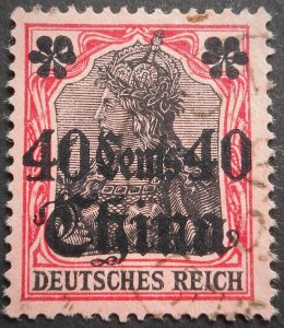 German Post Offices in China 1906 Forty Cents Michel 43I used