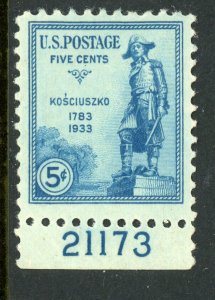 USA 1934 Hero of Revolution 5¢ General Koscluszko Scott # 734 Mint B694