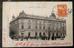 1903 Buenos Aires Argentina RPPC Postcard Cover To France Postage Due