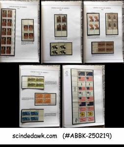 UNITED STATES 1965-1969 COMMEMORATIVE STAMPS COMPLETE BLK OF 4 MNH