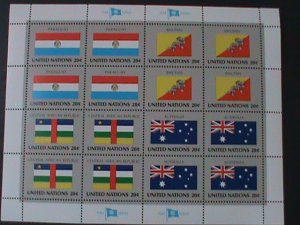 UNITED NATION-1984 SC#437-40- FLAGS SERIES-MNH SHEET-VF  WE SHIP TO WORLDWIDE