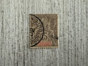 Guadeloupe #35 Used, 15c, Navigation and Commerce, 2024 SCV $1.50