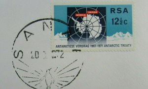 1972 South Africa cover Sanae Antarctica Cape Town #364 RSA 10th Anniv. Treaty