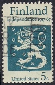 1334 5 cent Finnish Independence VF used