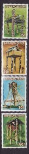 Papua New Guinea-Sc#616-19-unused NH set-1985-Ritual Structu