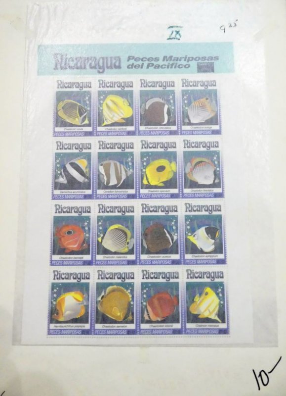 EDW1949SELL : NICARAGUA Beautiful collection of all VF MNH Full Shtlts. Cat $220