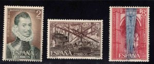 SPAIN Scott 1690-1692 Battle of Lepanto stamp set