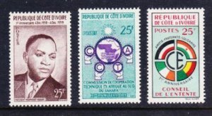 Album Treasures Ivory Coast Scott # 170,180,181  New Republic, etc. Mint LH