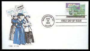 #2980 Woman Suffrage Eastern FDC