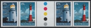 Australia 2002 MNH Sc 2049a 49c Troubridge, Cape Naturaliste Lighthouses Gutter