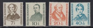 Germany # B344-347, Portraits, Mint Hinged, 1/2 of the hinged Cat