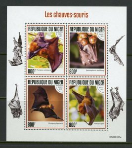 NIGER 2019 BATS SHEET  MINT NEVER HINGED