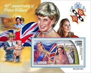 Sierra Leone - 2022 Prince William Anniversary - Stamp Souvenir Sheet