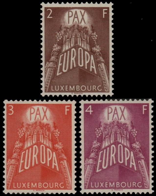 ✔️ LUXEMBOURG 1957 - EUROPA CEPT - SC 329/331 ** MNH CV$78.00 [LX495]