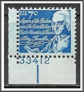 US #1393D Ben Franklin Plate # Single MNH